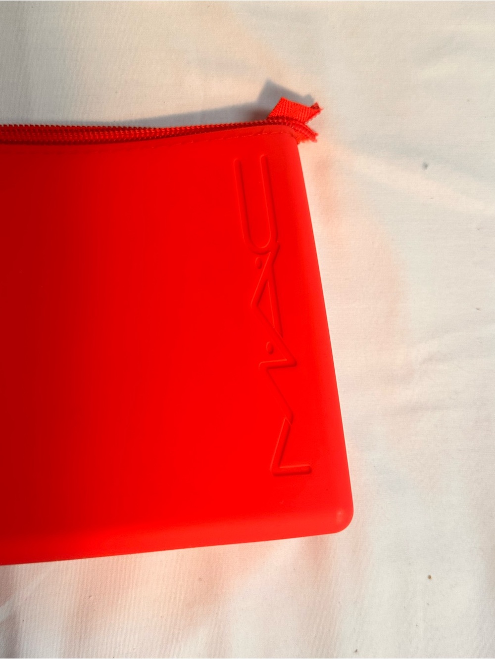 MAC Cosmetics Red Silicone Cosmetic Pouch